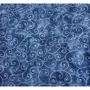 Marble Swirl Moda Blue/White 18" x 22" Quilting Fabric Cotton